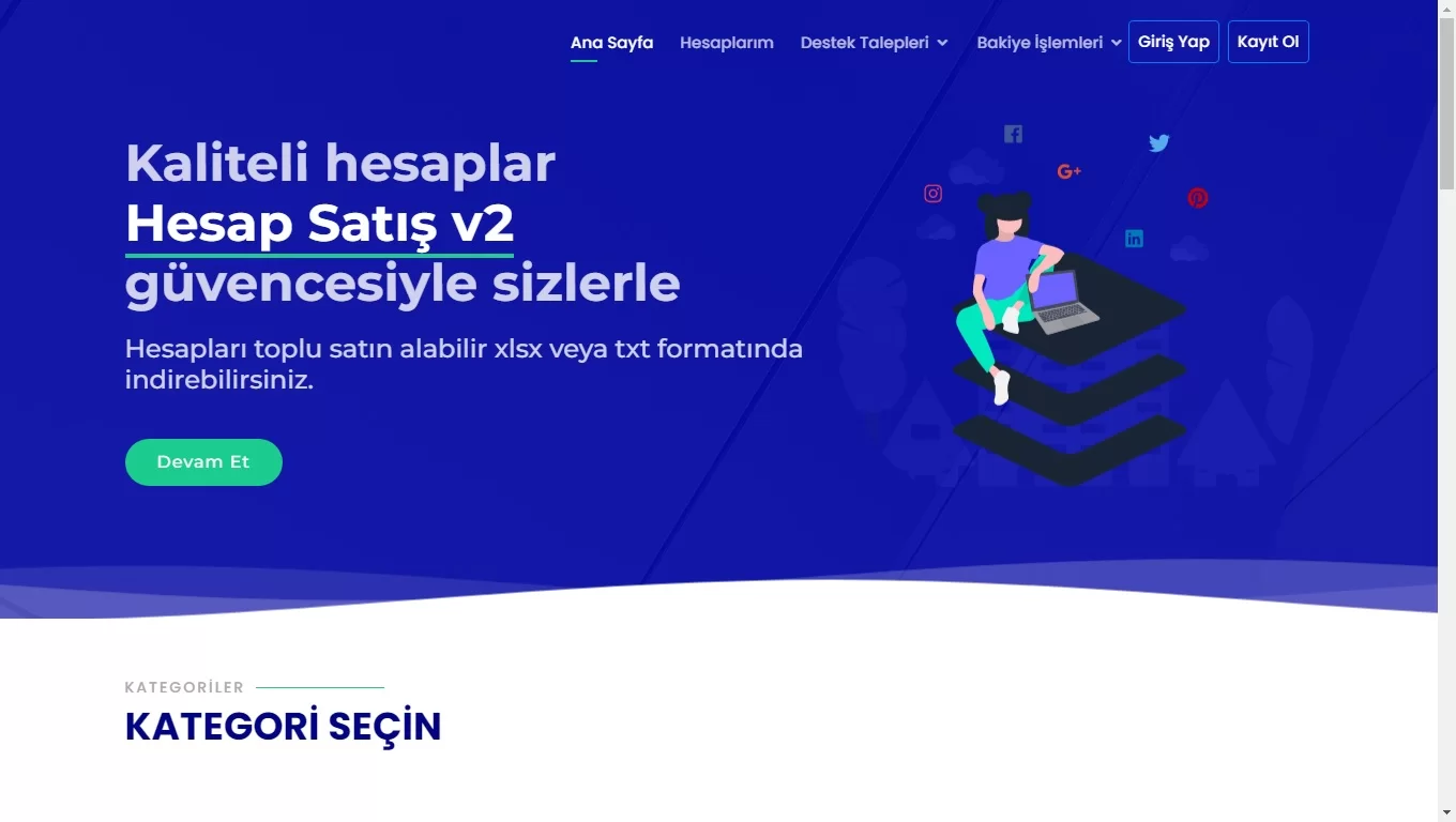 Sosyal Medya Paket Satış Yazılımı V2